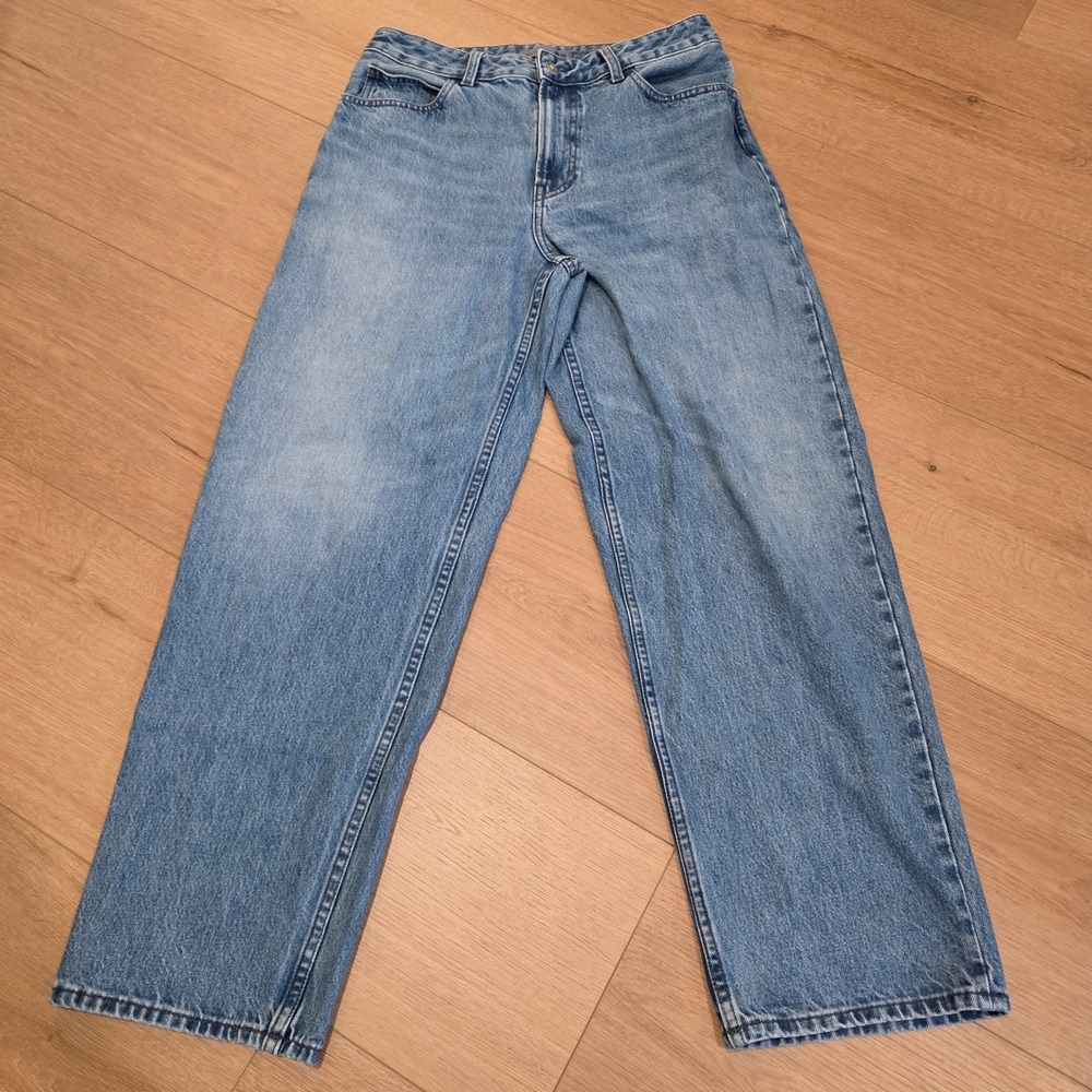 JW Anderson x Uniqlo Women Blue Straight Leg High Rise Jeans Size 30x30 Classic
